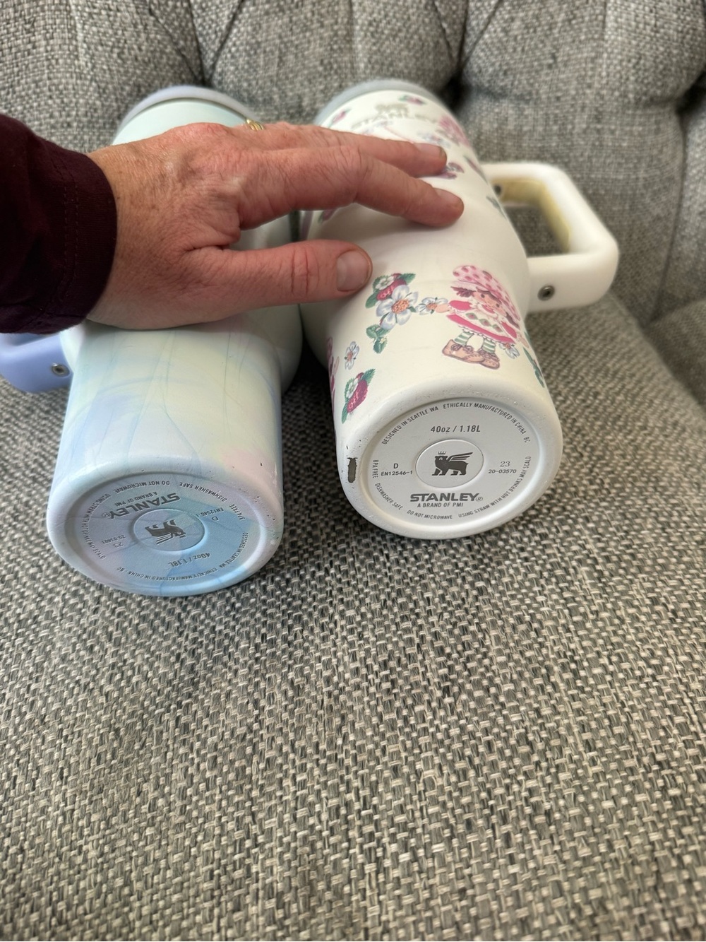 Stanley Travel Mugs - Floral Strawberry Print & Pastel Blue Ombre - Picture 7 of 7